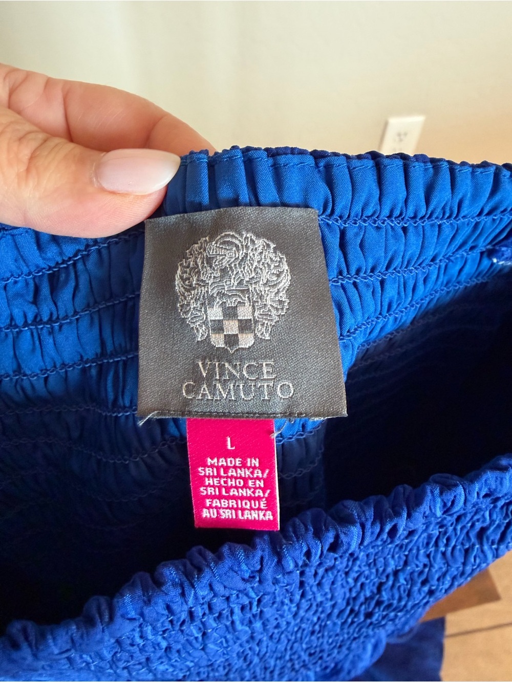 Vince Camuto Electric Blue Smocked Maxi Dress - Picture 5 of 9